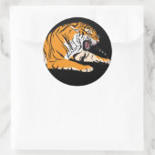 Sticker Rond Symbole de force du tigre (Sac)