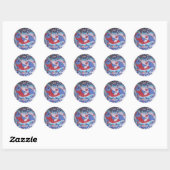 Sticker Rond Symbole de Fortune / Tile art (Feuille)