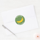 Sticker Rond Symbole de fruits de banane jaune mignon autocolla (Enveloppe)