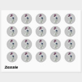 Sticker Rond Symbole de Gemini Zodiac (Feuille)
