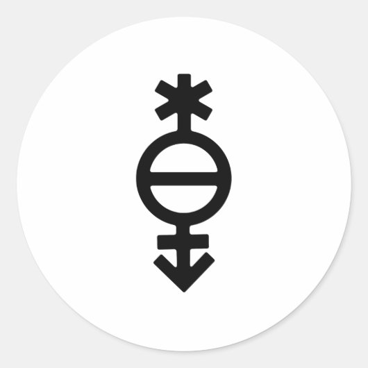 Sticker Rond Symbole de genre pangender (Devant)