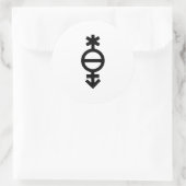 Sticker Rond Symbole de genre pangender (Sac)