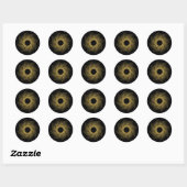 Sticker Rond Symbole de géométrie sacrée (Feuille)