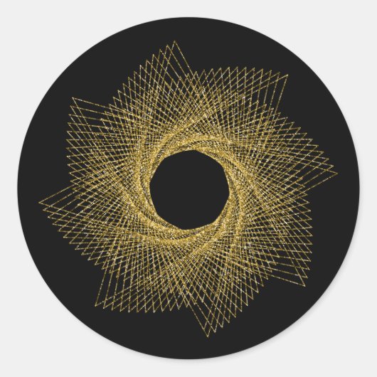 Sticker Rond Symbole de géométrie sacrée (Devant)