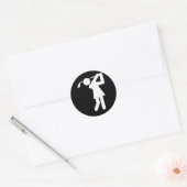 Sticker Rond Symbole de golf féminin - Femme (Enveloppe)