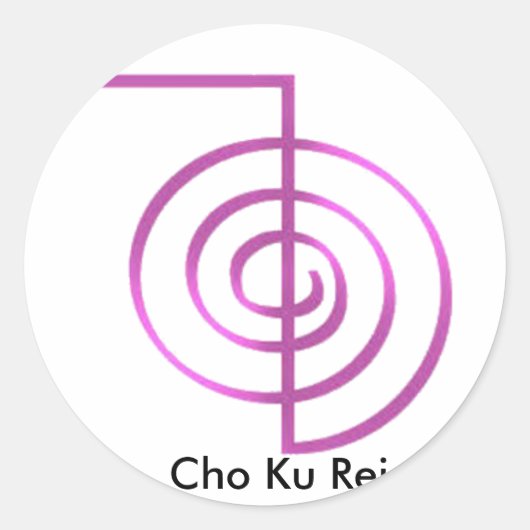 Sticker Rond Symbole de guérison Cho Ku Rei Reiki (Devant)