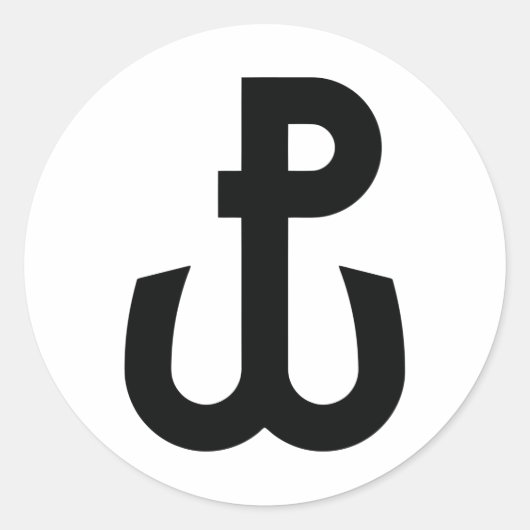 Sticker Rond Symbole de Kotwica (Devant)