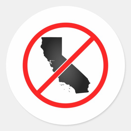 Sticker Rond Symbole de la Californie (Devant)