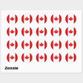 Sticker Rond Symbole de la feuille d'érable (Feuille)