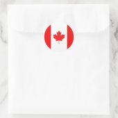 Sticker Rond Symbole de la feuille d'érable (Sac)