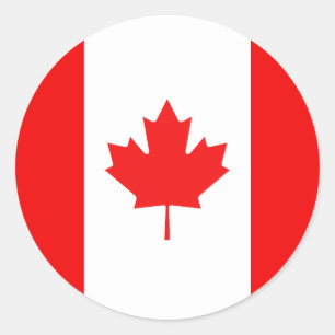 Sticker Rond Symbole de la feuille d'érable