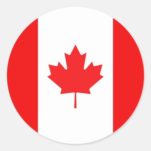 Sticker Rond Symbole de la feuille d'érable (Devant)