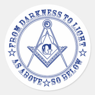 Sticker Rond symbole de la franc-maçonnerie
