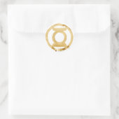 Sticker Rond Symbole de la lanterne de café (Sac)