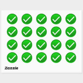 Sticker Rond Symbole de la marque verte (Feuille)