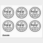Sticker Rond Symbole de la paix (Feuille)