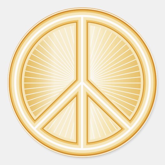 Sticker Rond Symbole de la paix (Devant)