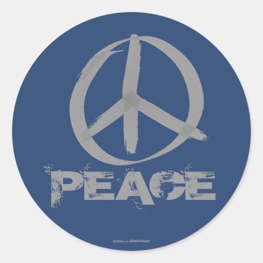 Sticker Rond Symbole de la paix (Devant)
