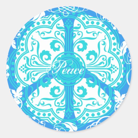 STICKER ROND SYMBOLE DE LA PAIX (Devant)