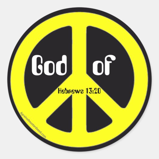 Sticker Rond Symbole de la paix (Devant)