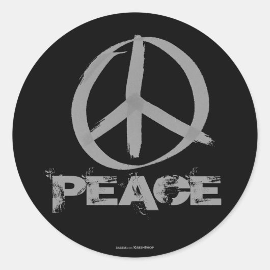 Sticker Rond Symbole de la paix (Devant)