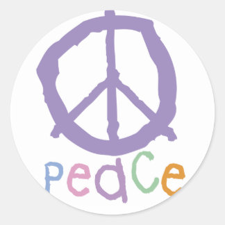 STICKER ROND SYMBOLE DE LA PAIX