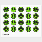 Sticker Rond Symbole de la paix Chartreuse (Feuille)