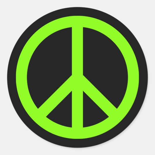 Sticker Rond Symbole de la paix Chartreuse (Devant)