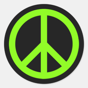 Sticker Rond Symbole de la paix Chartreuse