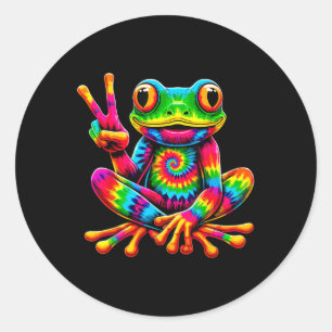 Sticker Rond SYMBOLE DE LA PAIX DE LA EN cravate Hippie