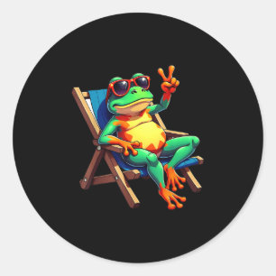Sticker Rond SYMBOLE DE LA PAIX DE LA grenouille Sungels Été