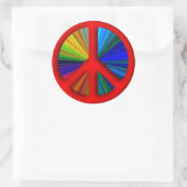 Sticker Rond SYMBOLE DE LA PAIX DE TRIppie (Sac)