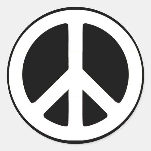 Sticker Rond Symbole de la Paix en rose ! (Devant)