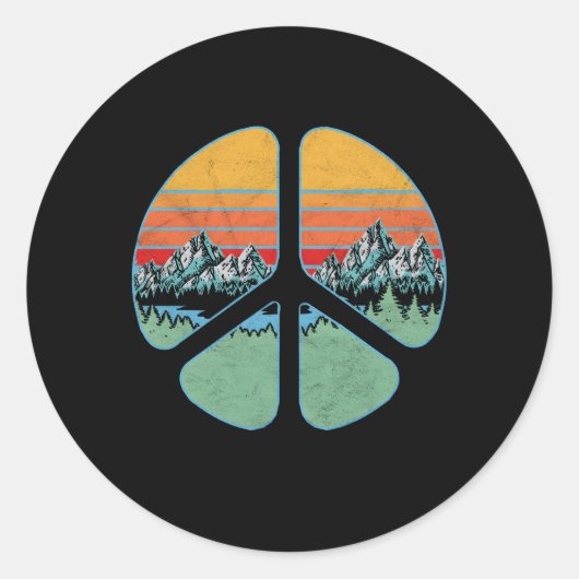 Sticker Rond Symbole de la paix extérieure Nature (Devant)