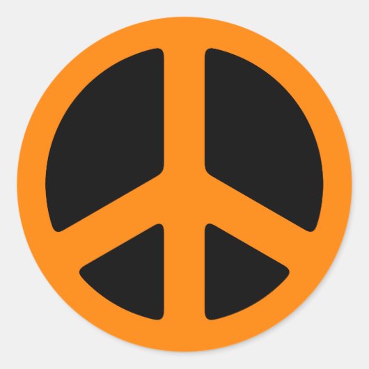 STICKER ROND SYMBOLE DE LA PAIX ORANE (Devant)