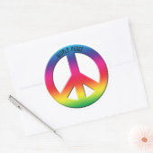 Sticker Rond Symbole de la paix Rainbow Spectrum, puissance de  (Enveloppe)