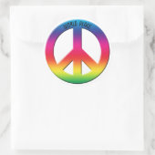 Sticker Rond Symbole de la paix Rainbow Spectrum, puissance de  (Sac)