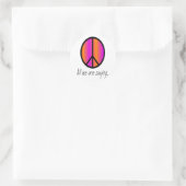 Sticker Rond Symbole de la Paix "Tout ce que nous disons" (Sac)