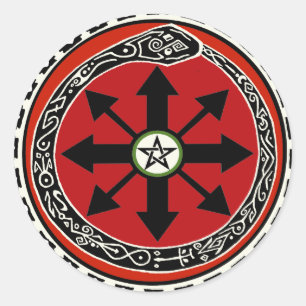 Sticker Rond Symbole de la sorcellerie pour le chaos