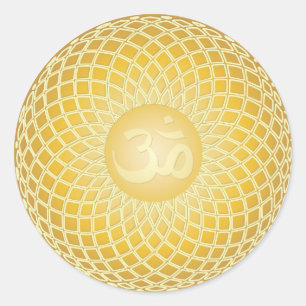 Sticker Rond Symbole de la stupéfaction OM