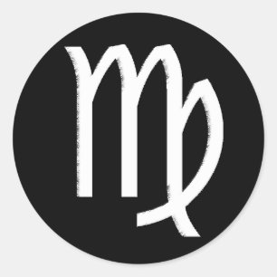 Sticker Rond Symbole de la Virgo
