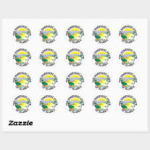 Sticker Rond Symbole de l'Alaska (Feuille)