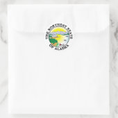 Sticker Rond Symbole de l'Alaska (Sac)