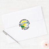 Sticker Rond Symbole de l'Alaska (Enveloppe)