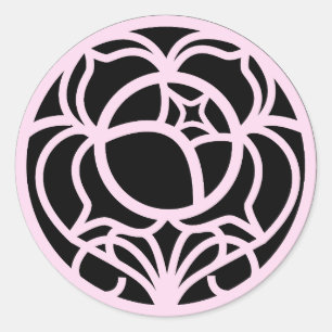 Sticker Rond Symbole de l'anneau de la crête Rose d'Utena