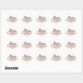Sticker Rond Symbole de Las Vegas 2012 (Feuille)