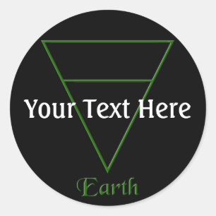 Sticker Rond Symbole de l'élément Terre de Pagan