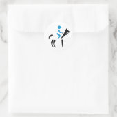 Sticker Rond Symbole de l'équitation (Sac)