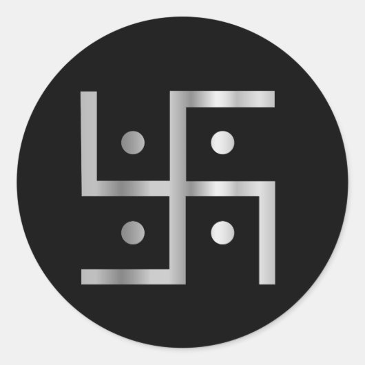 Sticker Rond Symbole de l'hindouisme Swastika (Devant)
