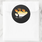 Sticker Rond Symbole de l'ours (Sac)